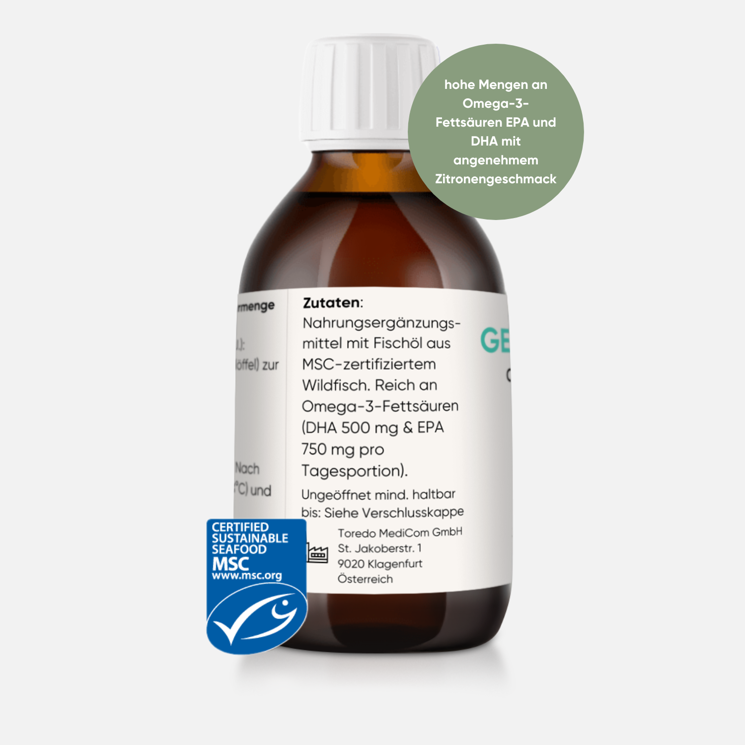 GENTASTIC Omega-3 Öl 6 Monatsvorrat