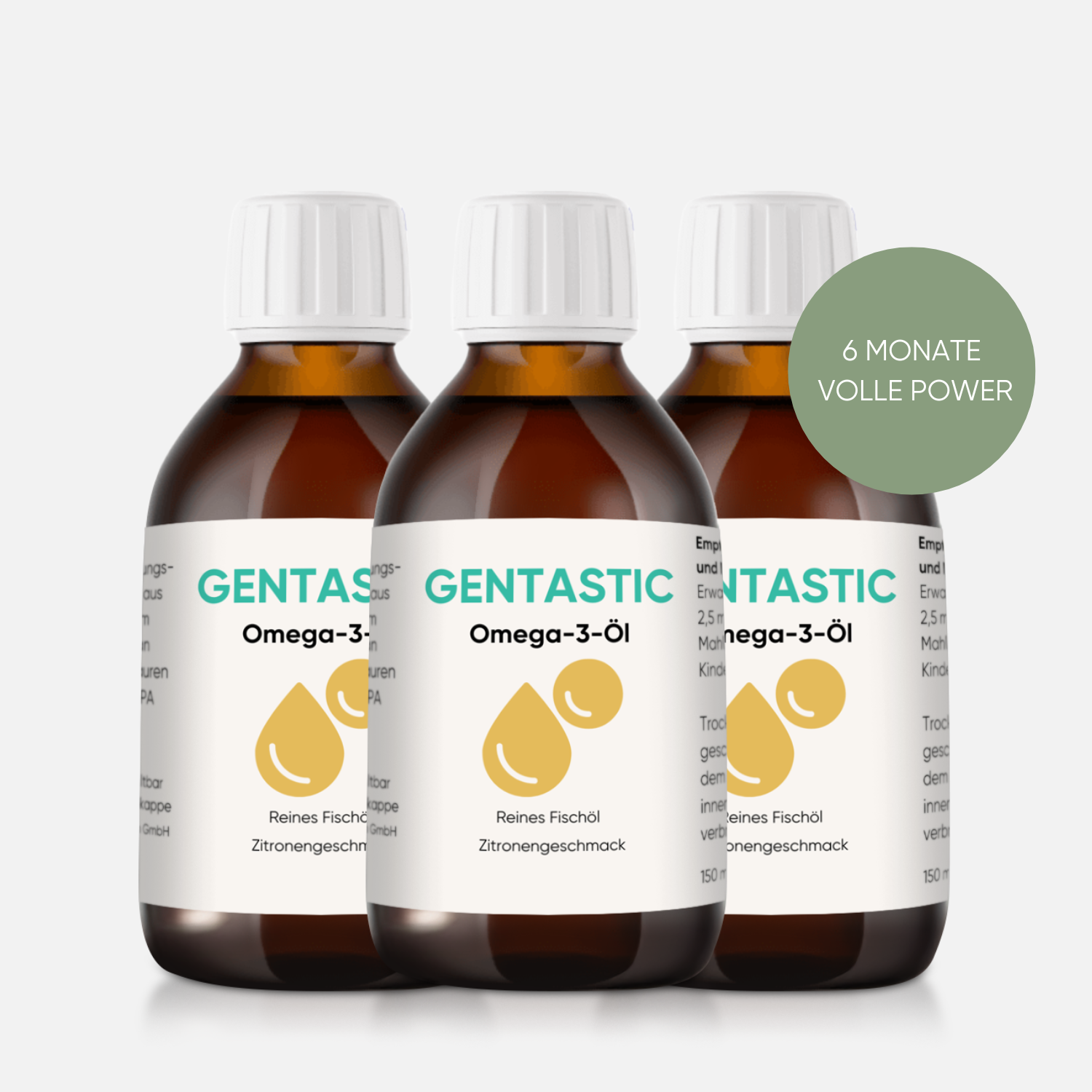 GENTASTIC  Omega-3 Öl 6 Monatsvorrat